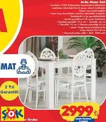 MODA LİFE ARDA MASA SETİ